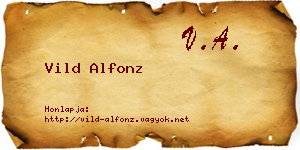 Vild Alfonz névjegykártya